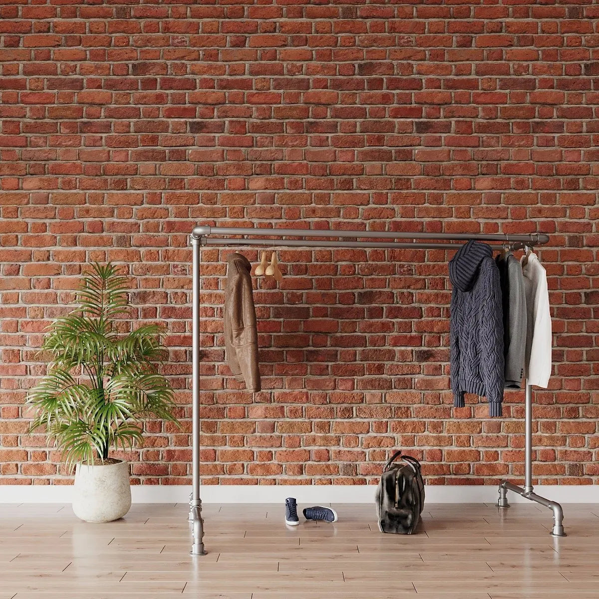 VILSE clothing rail | storage Industrial Free Standing Clothes Rail - Rack n Rail