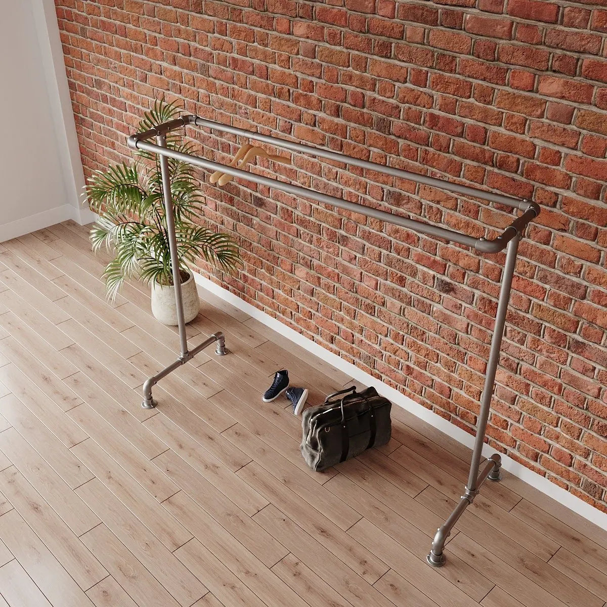 VILSE clothing rail | storage Industrial Free Standing Clothes Rail - Rack n Rail