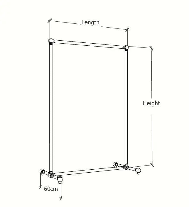 VINLO Free - standing Lucite clothing rack - Rack n Rail