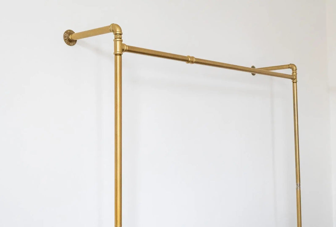 XENTA Retail gold Rack Wall Mounted Clothing Rack - Rack n Rail