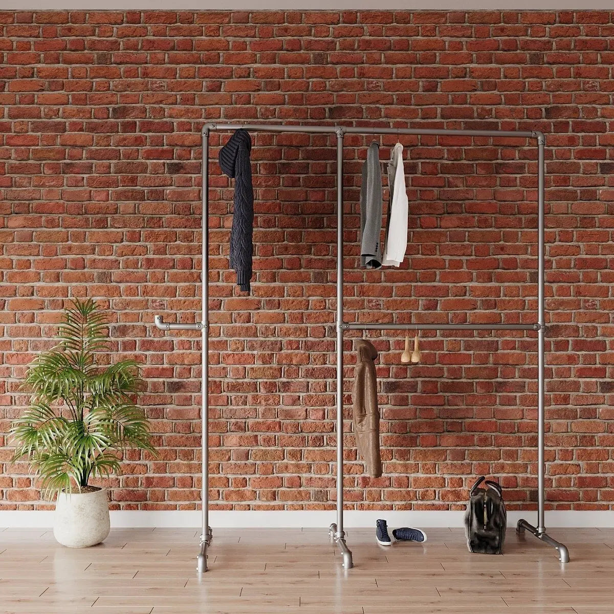 ZALGRI Heavy - Duty Industrial Pipe Clothes Rack - Rack n Rail
