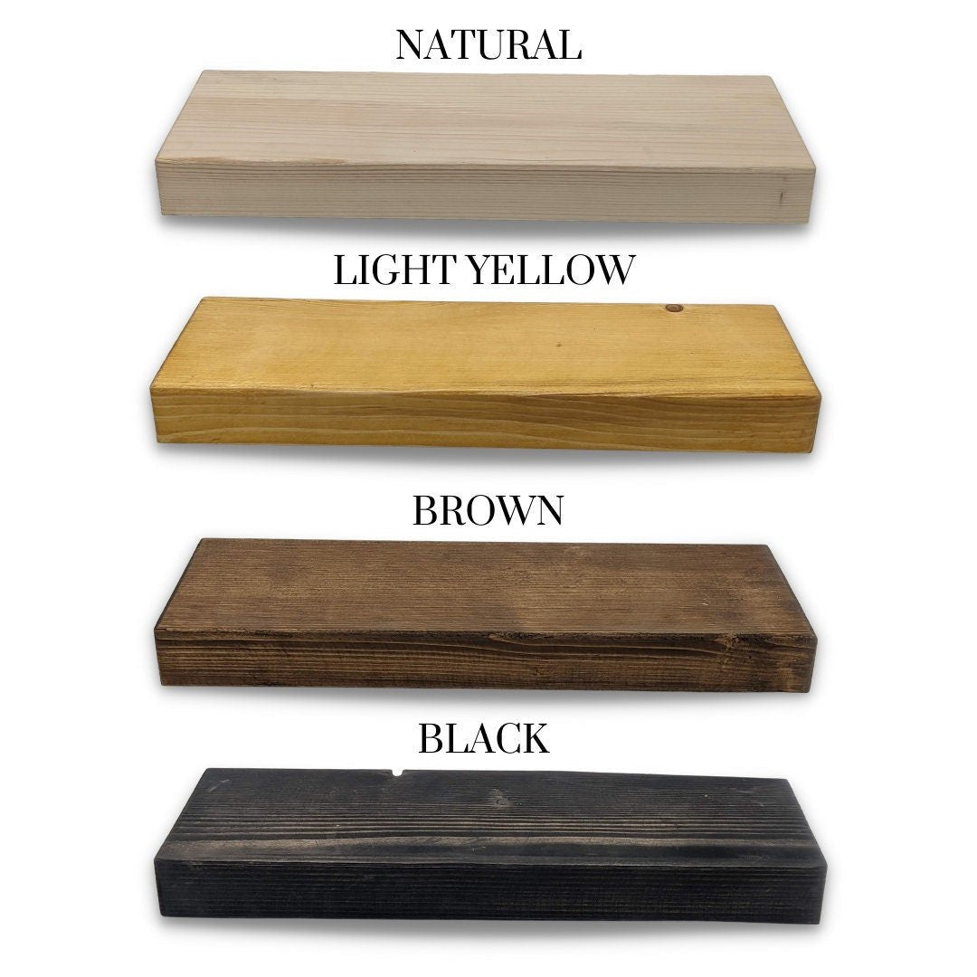 ZORVIK Chunky Rustic Shelf with Steel Brackets - Rack n Rail