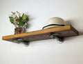 ZORVIK Chunky Rustic Shelf with Steel Brackets - Rack n Rail