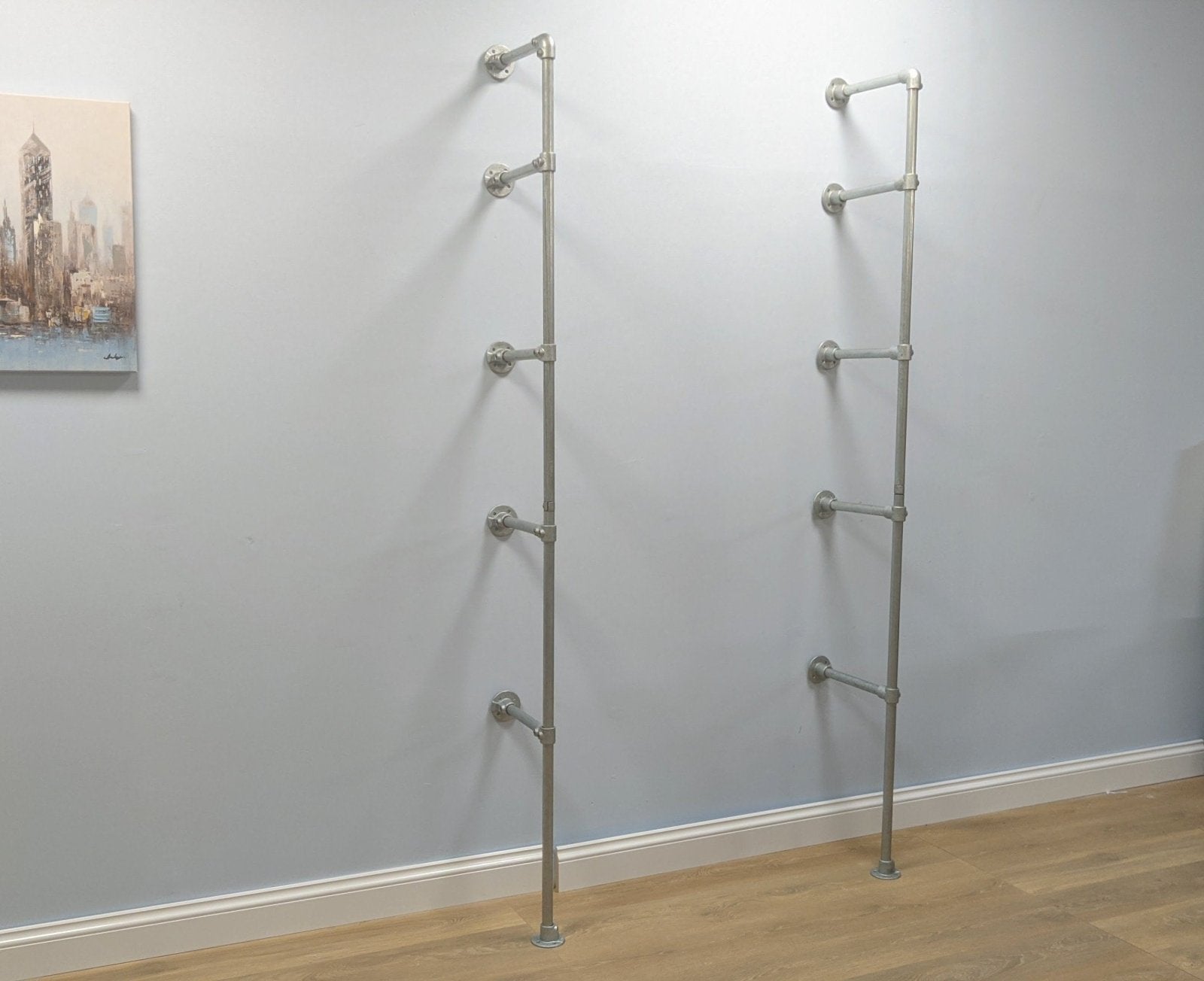 GRENDI Industrial Metal Pipe Shelving Unit - Rack n Rail