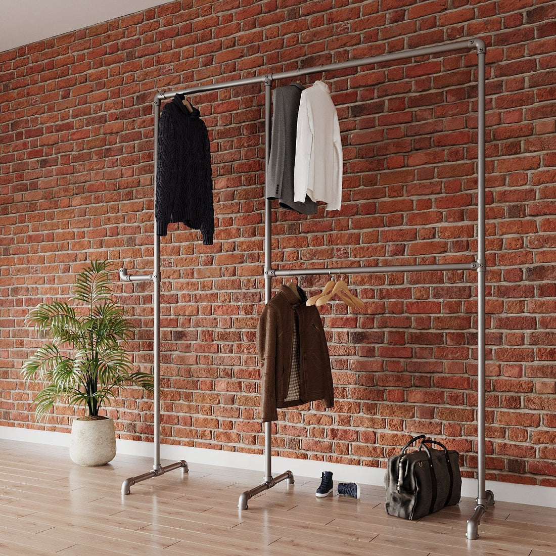 ZALGRI Heavy-Duty Industrial Pipe Clothes Rack