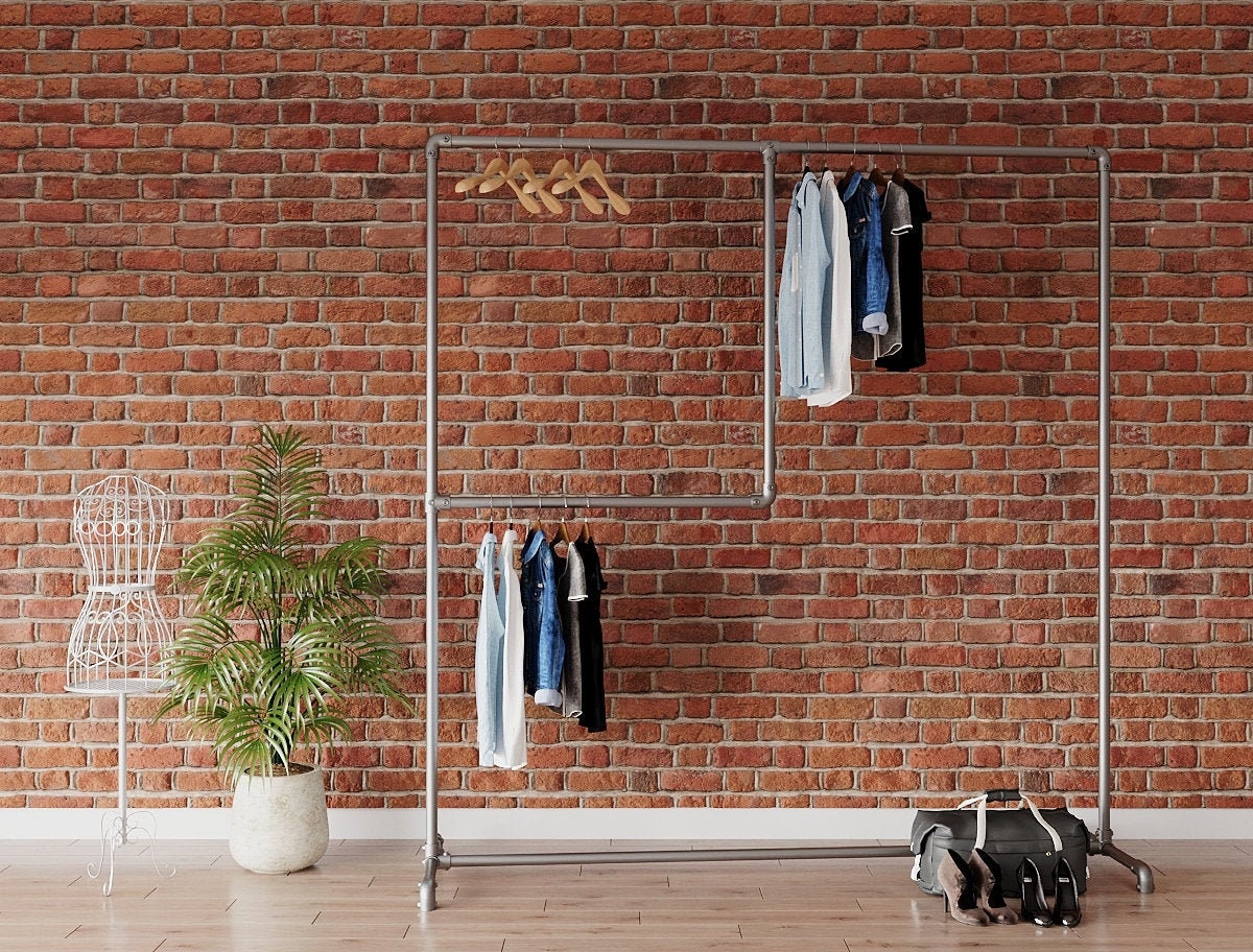 MELKO Industrial Pipe Clothing Rail