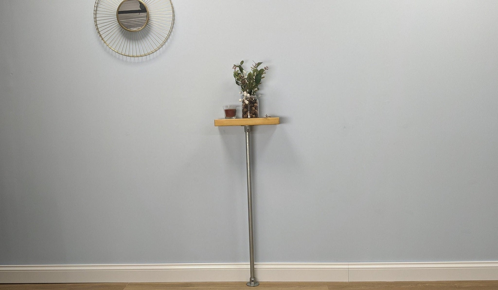 14x4cm Galvanised Console Table