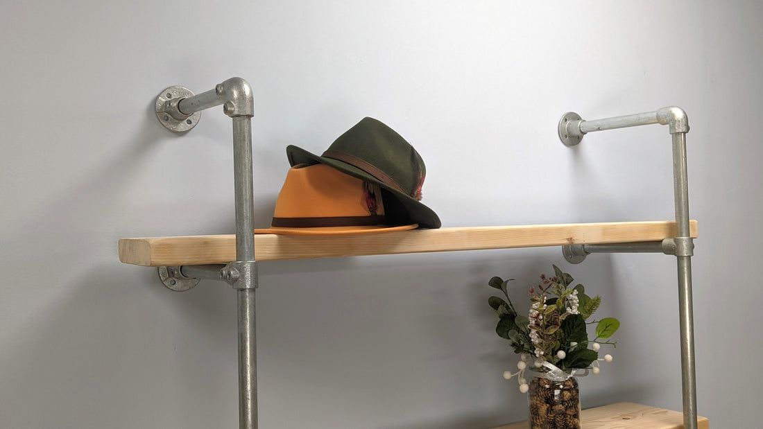 GRENDI Industrial Metal Pipe Shelving Unit