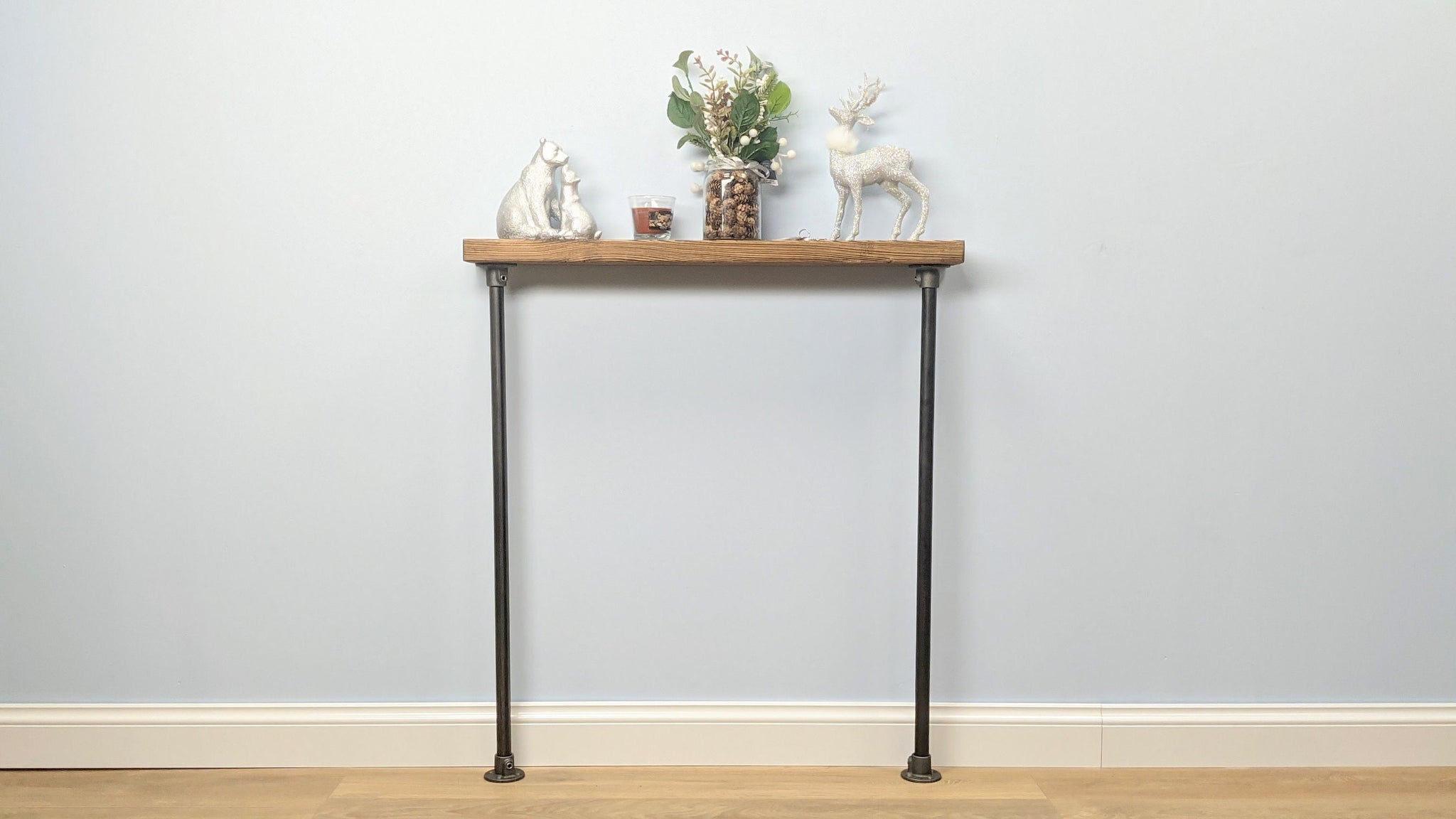 14x4cm Industrial Wooden Console Table