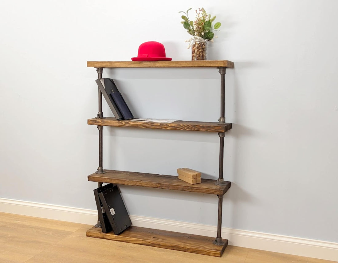 KRYNA Industrial Vintage Style Bookshelf Unit