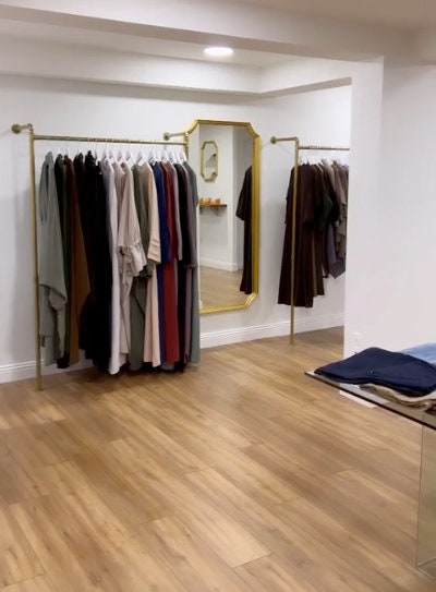 LORMA Gold Wall mounted clothing rack