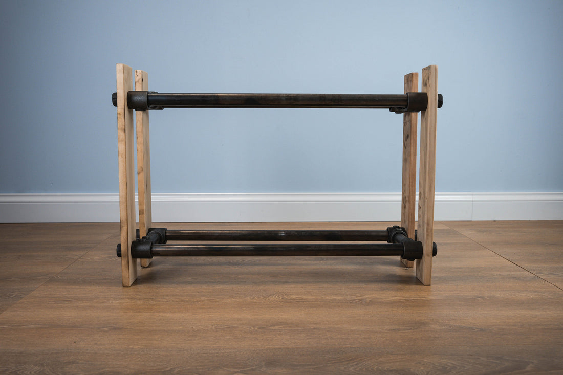 2-Tiered Shoe Rack Storage | Minimalist Shoe Rack with Pipe Fittings | Vintage Furniture | Entryway Shoe Rack - Shoe Organiser and storage