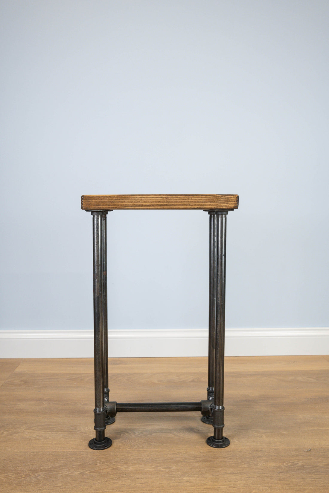 PANO Rustic Industrial Bar Stool with Pipe Legs