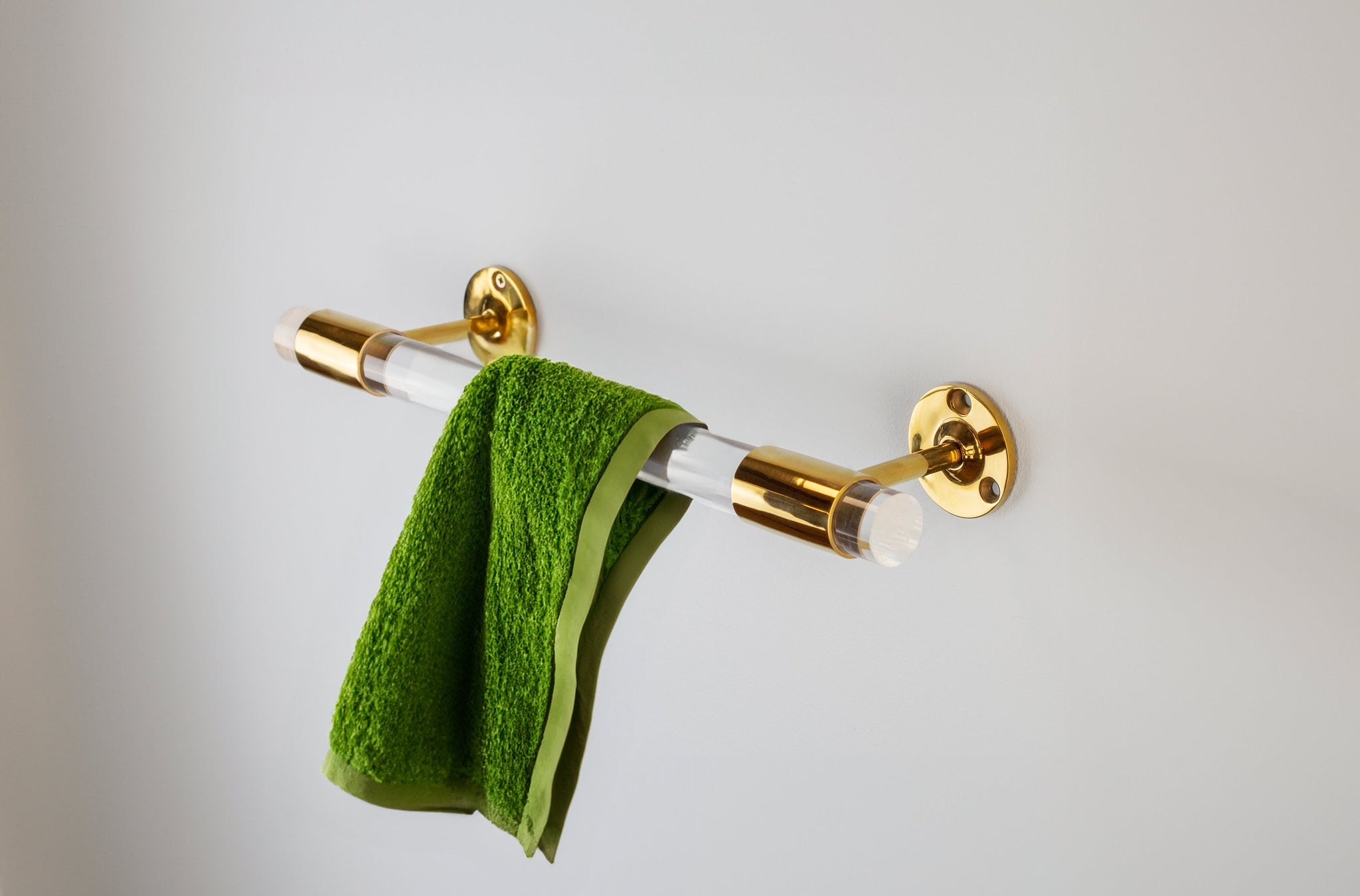 NIKRO Acrylic Towel Bar in Lucite