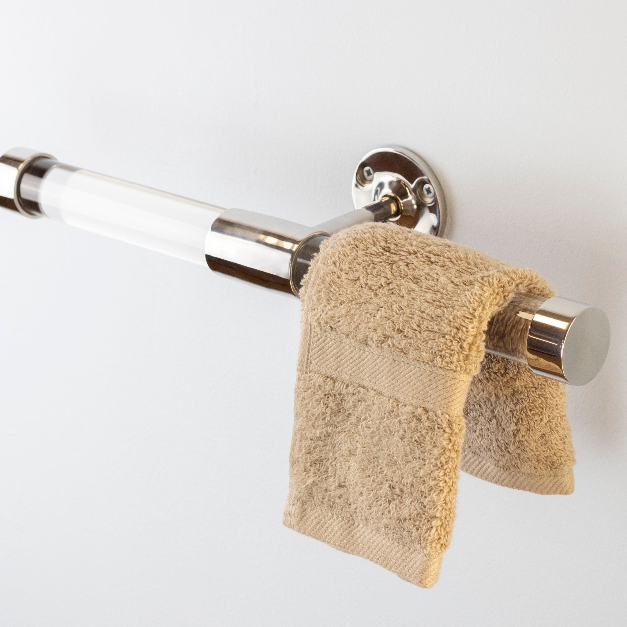VELDO Acrylic Towel Bar in Lucite