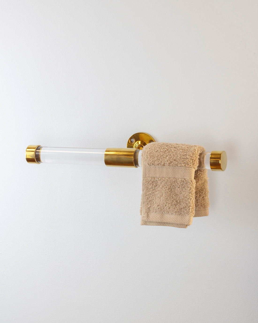 VELDO Acrylic Towel Bar in Lucite