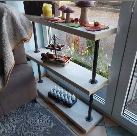 MOKVA Industrial Vintage Style Bookshelf Unit