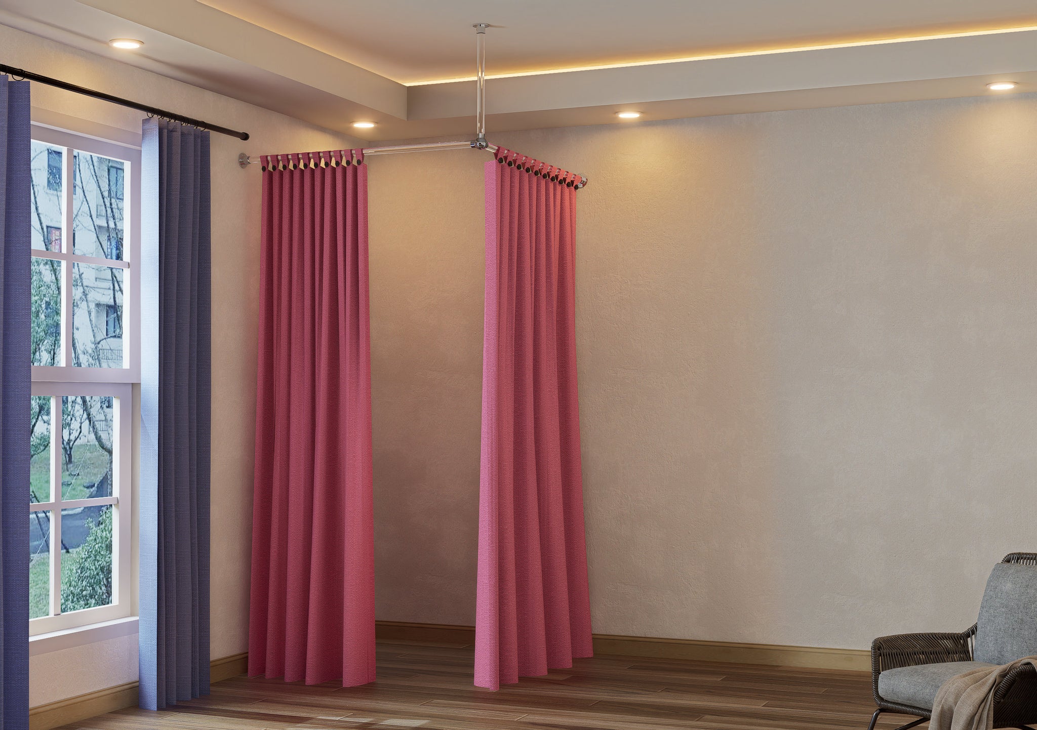 TORVA Lucite fittings room, Boutique changing room