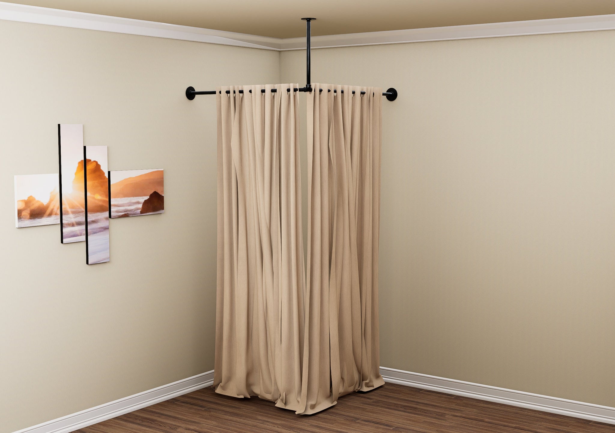 JELVOO Wall and Ceiling mounted changing room