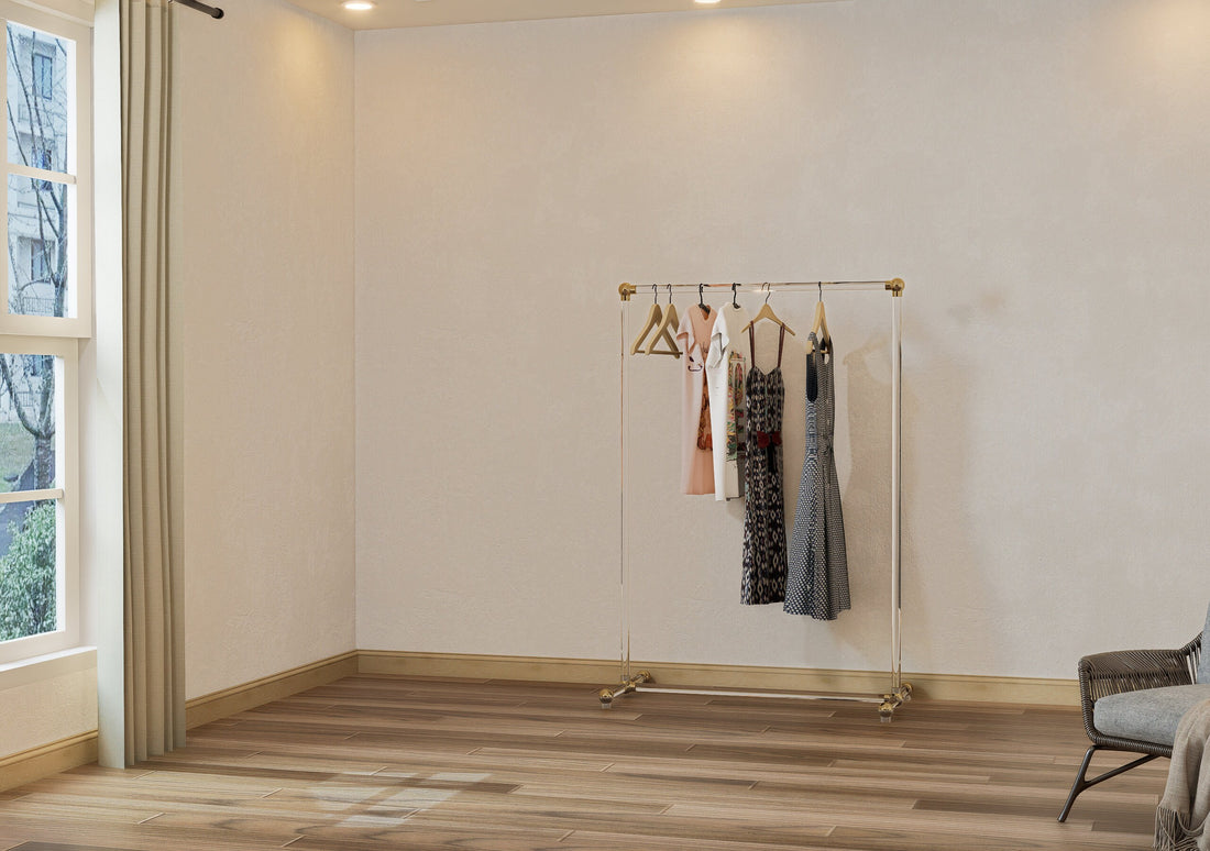 TOVRA Free-standing Lucite clothing rack