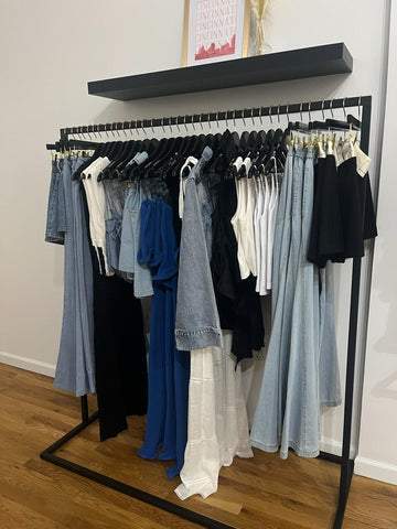 Minimalist Square Pipe Clothes Rack | Industrial Garment Display | Modern Entryway Organizer | Sturdy & Durable