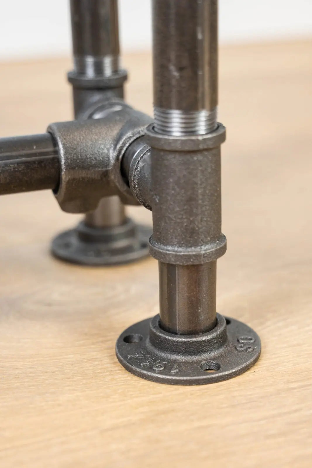 PANO Rustic Industrial Bar Stool with Pipe Legs - Rack n Rail