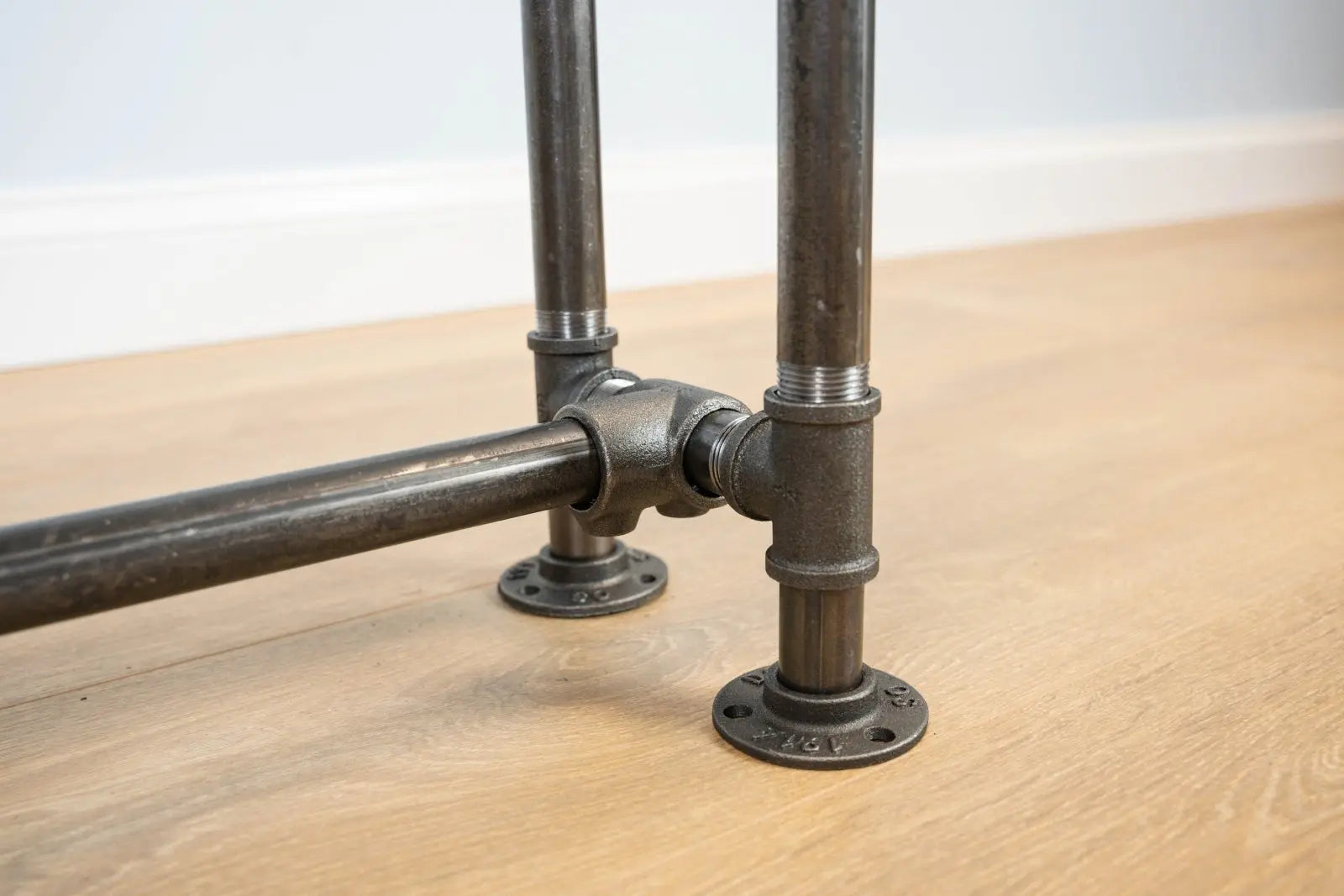 PANO Rustic Industrial Bar Stool with Pipe Legs - Rack n Rail