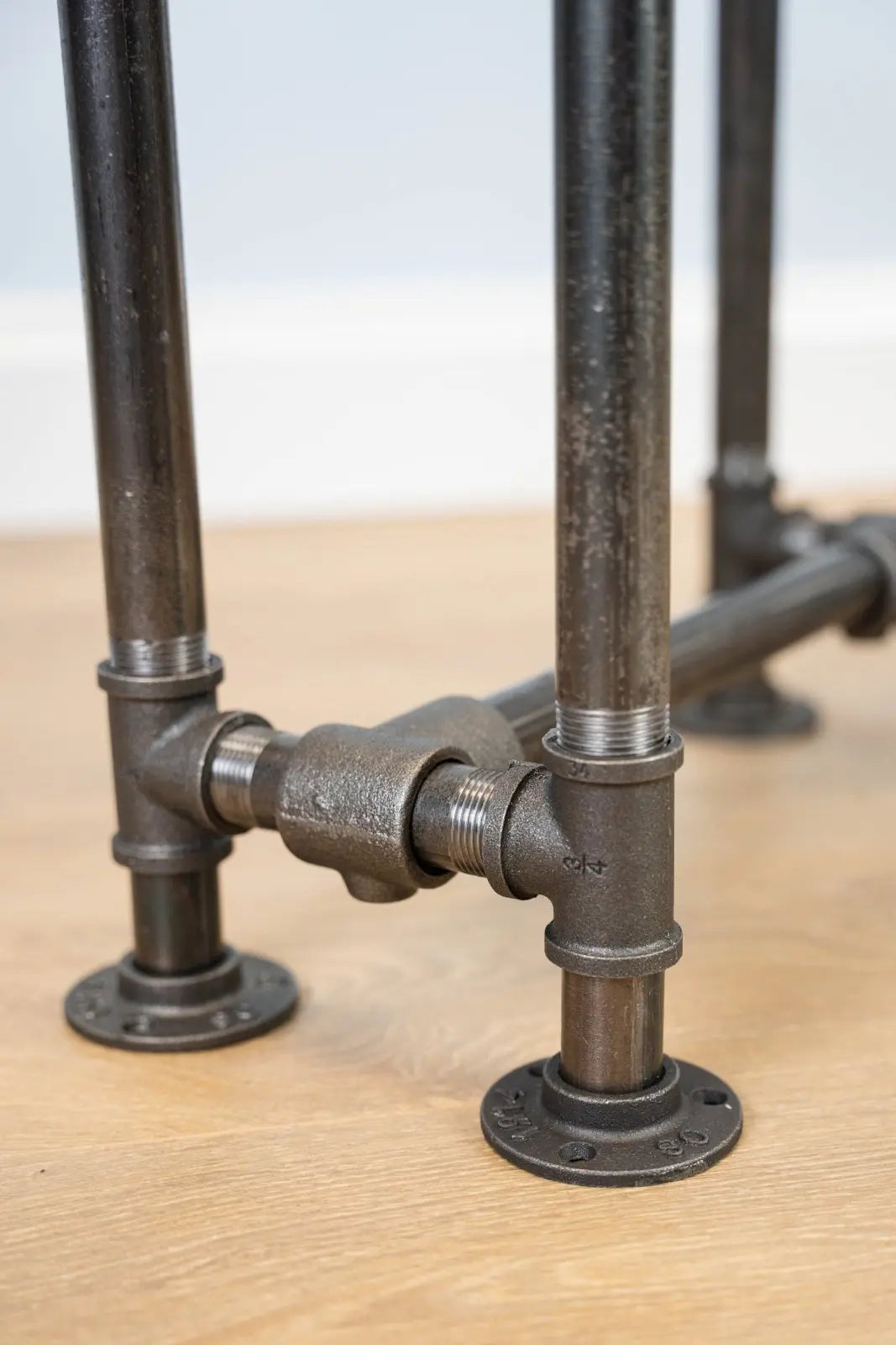 PANO Rustic Industrial Bar Stool with Pipe Legs - Rack n Rail