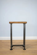 PANO Rustic Industrial Bar Stool with Pipe Legs - Rack n Rail