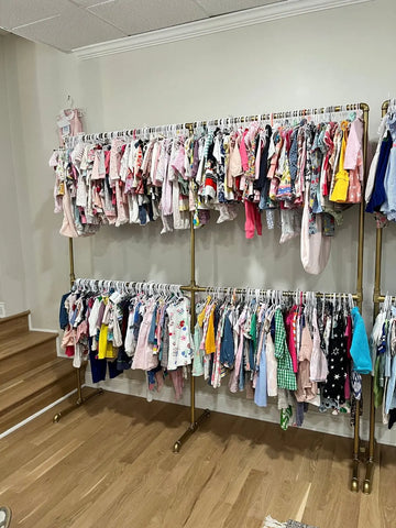 VIKRA Gold Heavy Duty Clothing Rack free standing - Rack n Rail